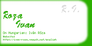 roza ivan business card