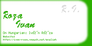 roza ivan business card